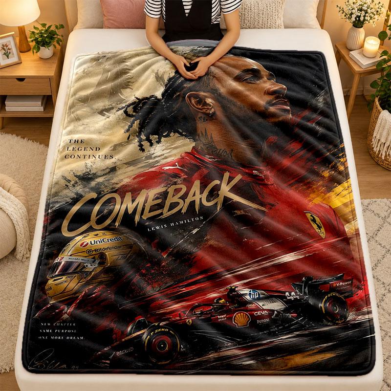 Coperta di Flanella Lewis Hamilton Calda Morbida Coperta Plaid per Uso Interno Divano Letto Soggiorno