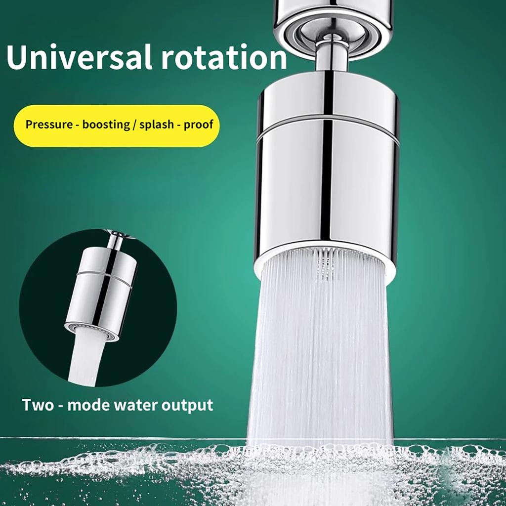 360° Dual Function Anti-splash Bubbler Kitchen Tap Aerator Bathroom Rotatable Extension Faucet Filter Dual Mode Bubbler Nozzle