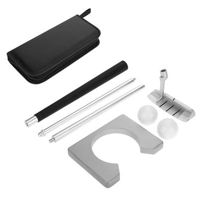 Indoor Golf Putting Cup Practice Training Clubs Putter Kit Set with Balls & Bag