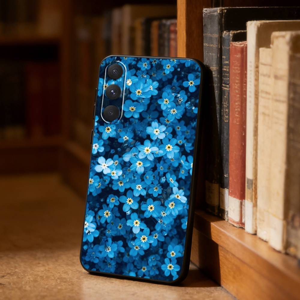 Flowers art Phone Case For Samsung S26,S25,S24,S23,S22,S21,Ultra,Plus,FE Black Soft Cover