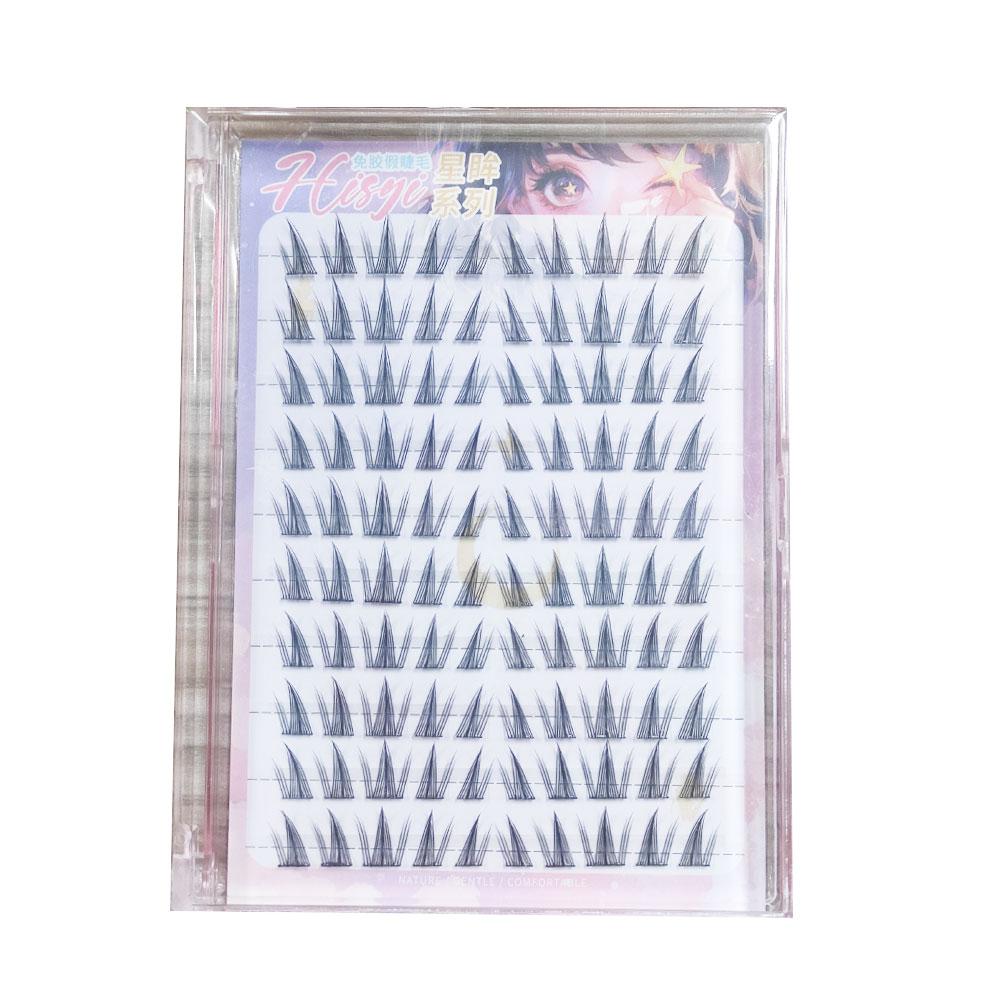 Glue-free false eyelashes Natural Individual Lashes Cluster Lashes book DIY Eyelash Extensions Curl Eyelash Makeup Tools