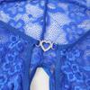 New Blue Sexy Lingerie Hollow Out Straps Backless Porn Transparent Underwear Crotchless Bodysuit Deep V Open Bra Erotic Costumes