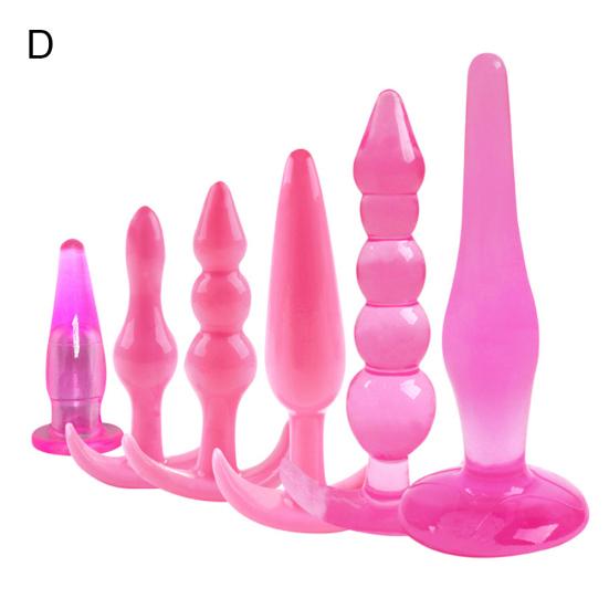 6Pcs/Set Anal Trainer Kit Butt Plugs Couple Flirting Sex Toy Prostate Massager