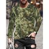 Herren Langarm T-Shirt Camouflage Jagd 3D Druck Grafik T-Shirt Herren Mode Fitness Oberteile T-Shirts Outdoor Oberteil Camo Kleidung Neu