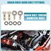 Banjo Bout M6x1 Banjo Slangtuit Bout Fittingen Remleiding Fitting Adapter met Koperen Ringetjes voor Motorfiets Auto (Set van 2)