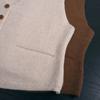 Korean Version of the Solid Color Inner Waistcoat Autumn and Winter Jacket, V-neck Single-breasted All-match Soft Suit Knitted Vest Women 078J10