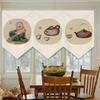 Japanese Tea Room Partition Door Head Curtain Signboard Chinese Style Hanging Short Curtain Restaurant Teahouse Decor Pennant