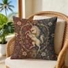Unicorn Millefleurs Cushion Cover Double-Sided Plush Sofa Cushion Covers Organic Breathable Invisible Zipper