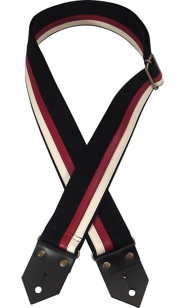 

Spice Note Guitar Strap, Black, ES-C5022KWR, RedWhite