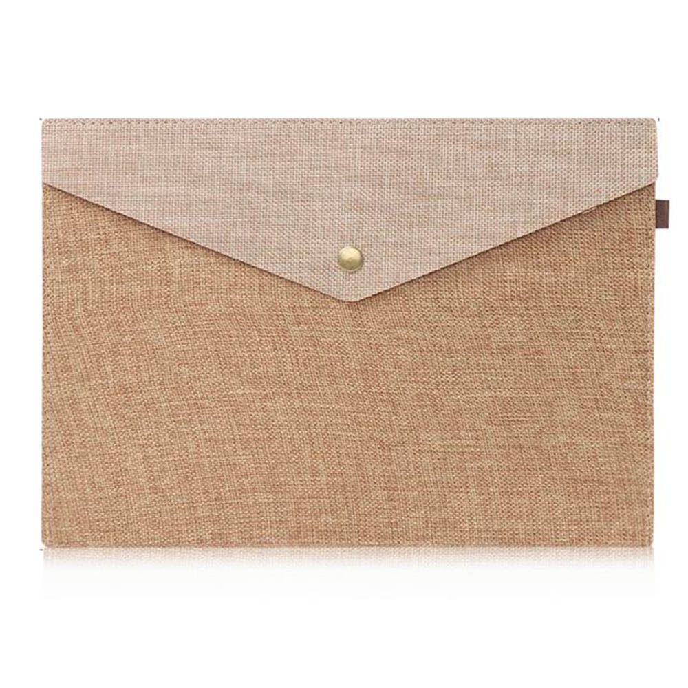 Home Imitation Linen Canvas Document Bag File Folders Folders Organizers File Envelopes File Bags