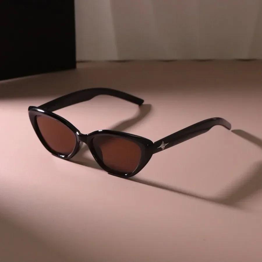 Casual Black Frame Cat Eye Sunglasses Women Men Sun Glasses Female Mirror Colors Designer Brand Fashion Luxurious Eyewear