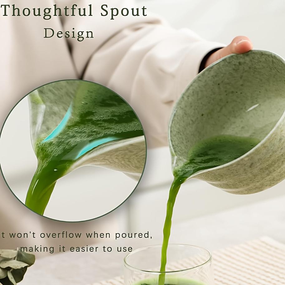 Ceramic Matcha Tea Ceremony Set Matcha Set - 4pcs Elegant Green Glaze Kit, Matcha Tea Set Complete,Matcha Tea Bowl Set,