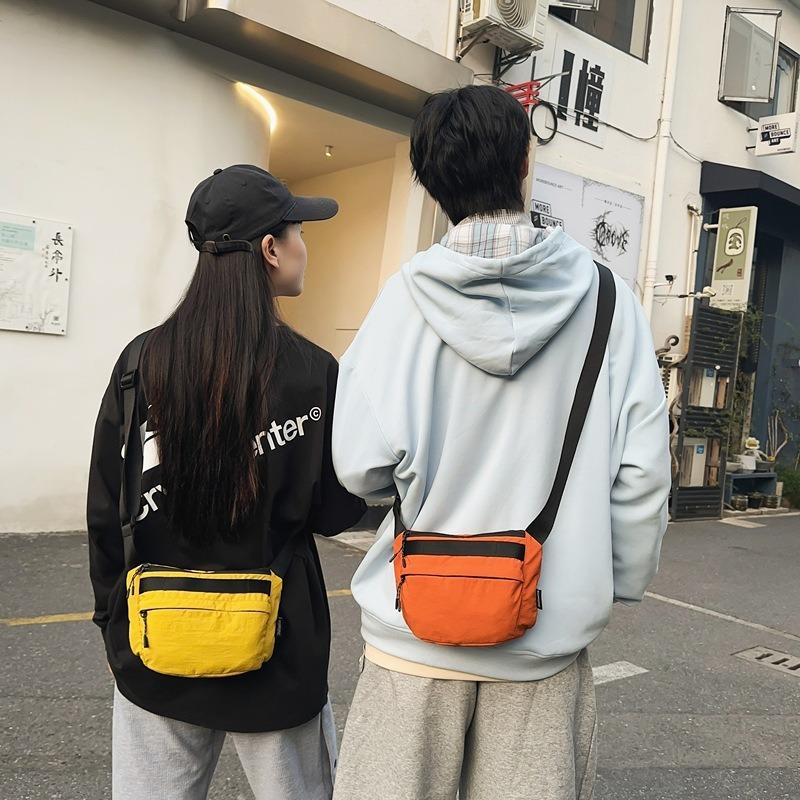 New solid color casual nylon oblique span women's simple large-capacity sports travel backpack storage duffel bag