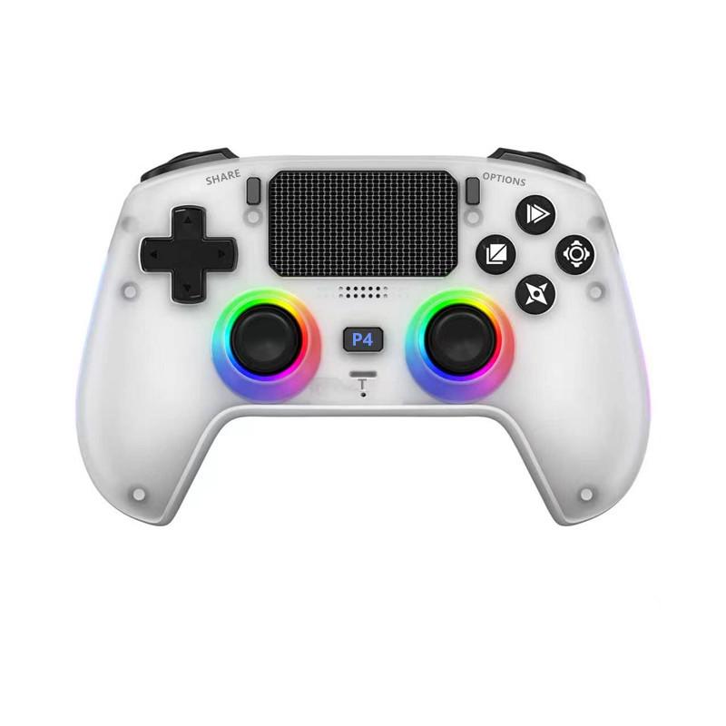 PS4 Wireless Bluetooth Game Controller with Hall Effect Triggers, Magnetic Faceplate, RGB Lights, Dual Vibration, and Six-Axis Gyroscope.