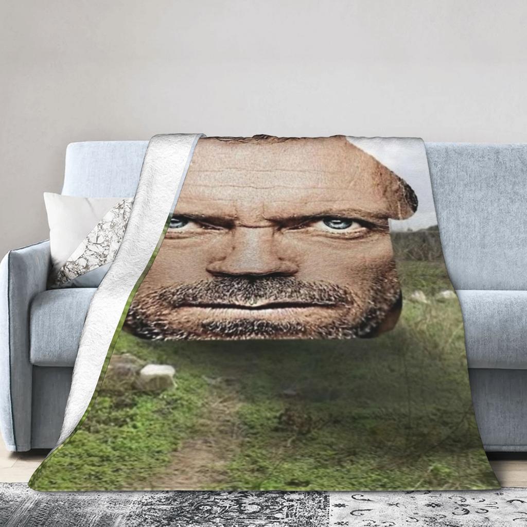 Super Soft House MD Dr Gregory House Throw Blanket Premium Fleece Flannel Lightweight Bed Blanket Cozy Plush Blankets All Season