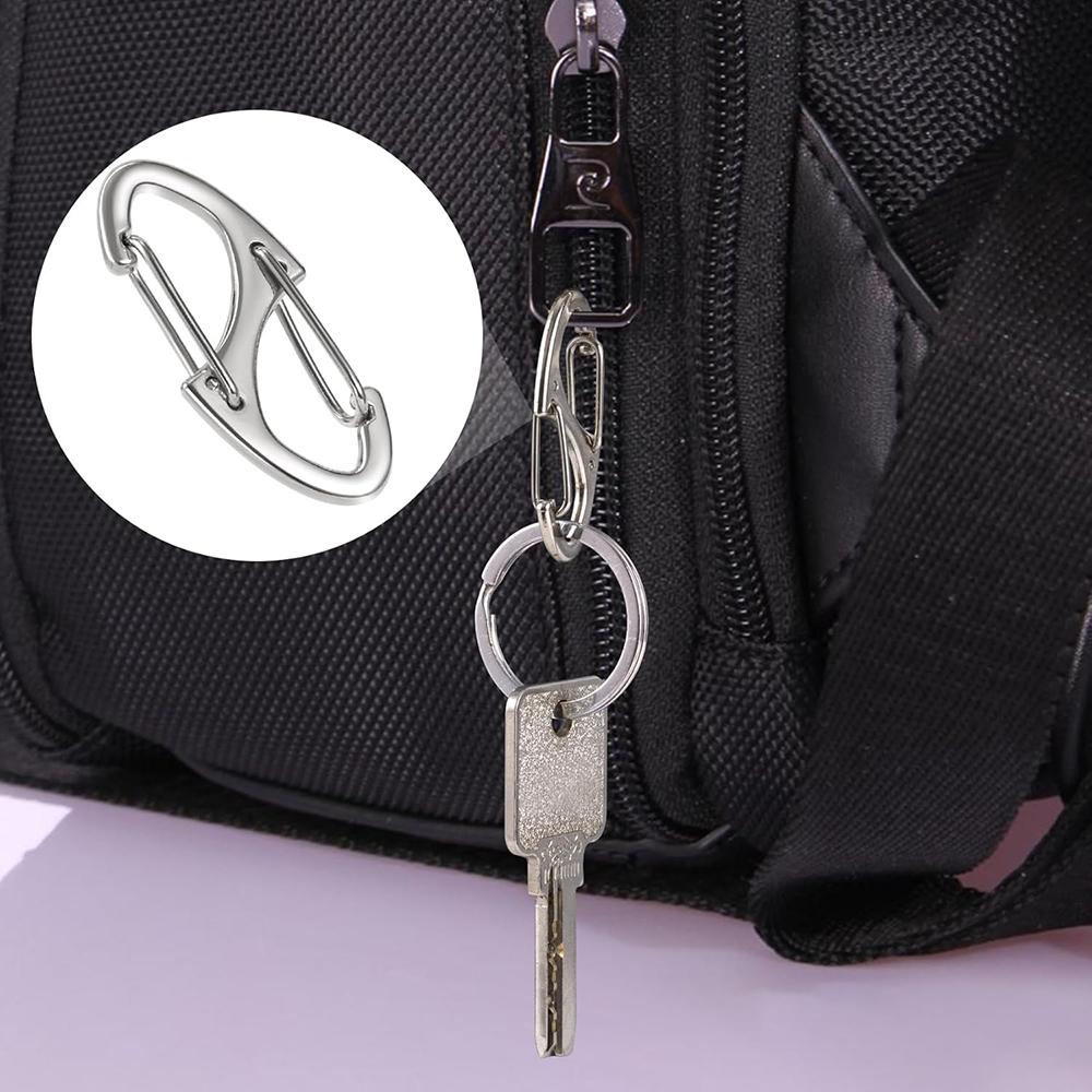 10Pcs Zipper Clip Anti Theft Deterrent Black Dual Opening Safety Zipper Pull Replacement Keep The Zip Closed for Backpacks