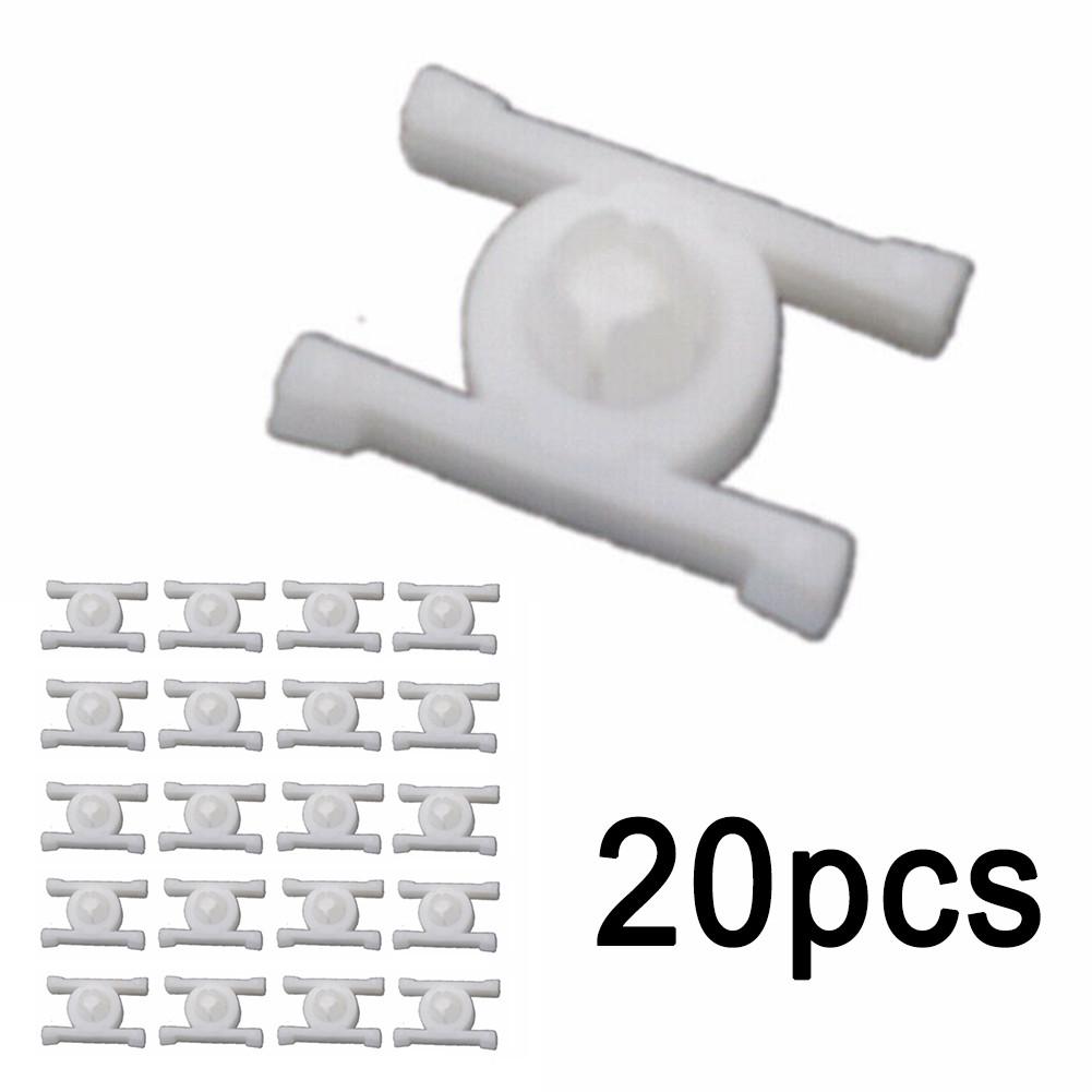 White Door Moulding Clip For BMW E10 E21 E30 Nylon Replacement Rocker