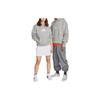 Nike Hoodie with Letter Print and Fitted Long Sleeves Unisex Sweatshirt Gray FN2499-063