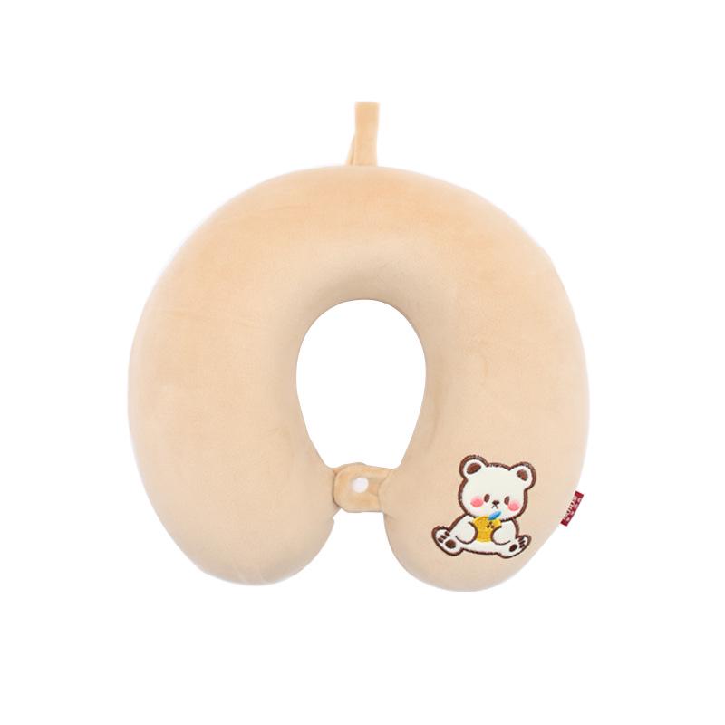 Cuscino per il Collo a Forma di U in Memory Foam con Animali dei Cartoni Animati per Viaggio, Casa o Ufficio Reclinabile