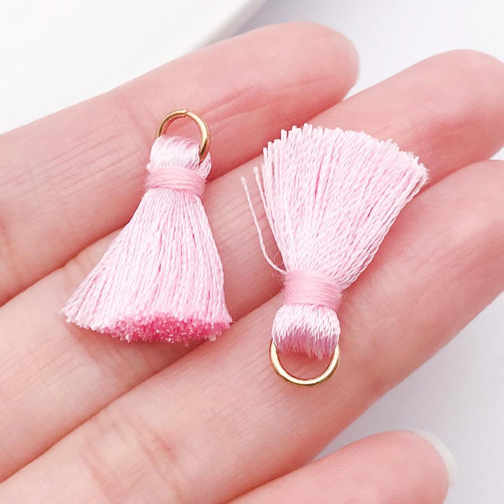Multicolor Silk Thread Tassel Fan Pendant for DIY Clothing Accessories