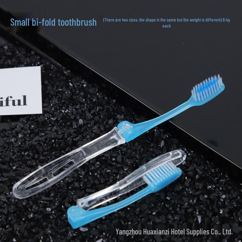 Compact Folding Travel Toothbrush Set with Soft Bristles - Colorful Family Pack for Hotel and Business Trips
