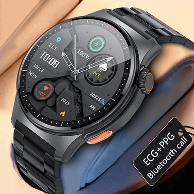 Chytré hodinky s Bluetooth voláním Muži 1,39" Plně dotykový displej Vodotěsné IP68 GPS Sledování pohybu Obchodní hodinky EKG+PPG Pánské chytré hodinky