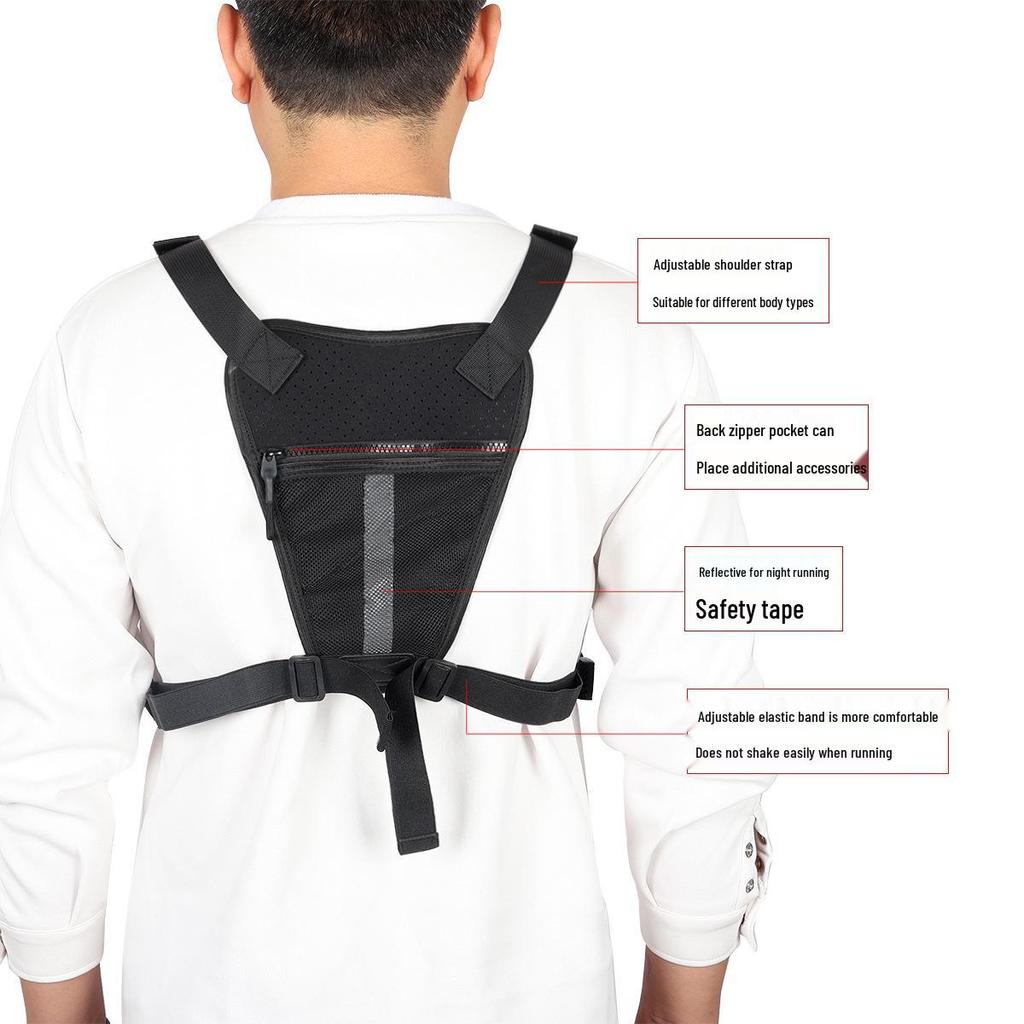 Men’s Multifunctional Tactical Outdoor Chest Bag for Running, Hiking, and Fitness