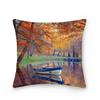 Landscape Pattern Decorative Cushion Cover Polyester Pillow Cover Throw Pillowcase Sofa Chair Bedroom Home Decoration 45X45Cm