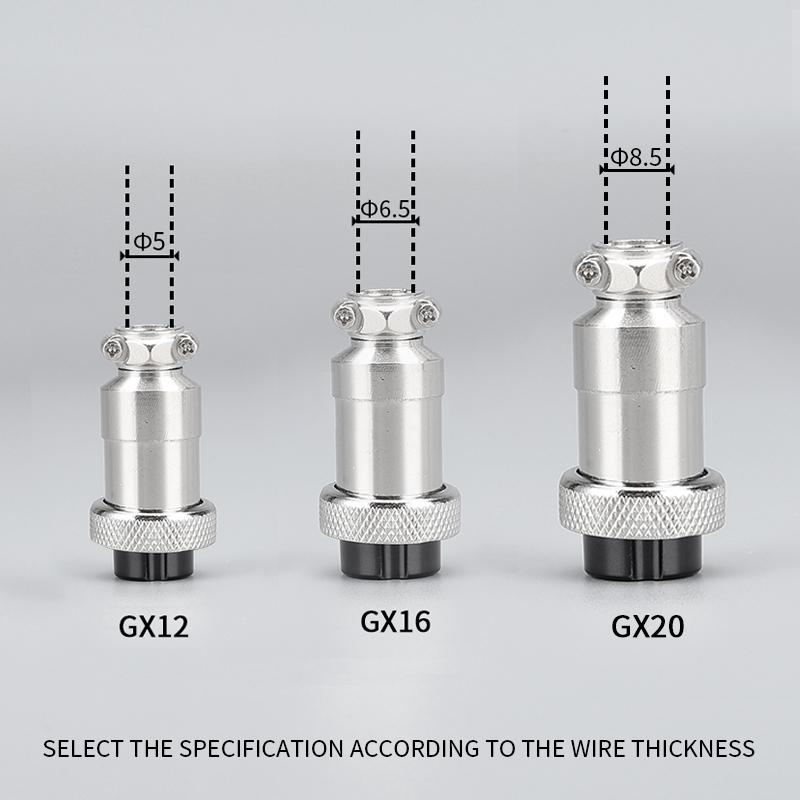 5/10/100Set GX12 GX16 GX20 2 3 4 5 6 7 8 9 10 12 14 15 Pin Docking Aviation Plug Socket Circular Connector