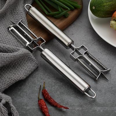 Descascador Multifuncional de Aço Inoxidável para Cozinha, Frutas, Batata, Cenoura, Pepino, Zesters, Ferramenta para Cozinha Doméstica