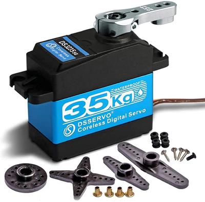 Digital Coreless Servo Motor DS3235 35KG | Stainless Steel Gear 7.4V | Waterproof High Torque | for RC Cars, Robots | Turquoise, Plastic