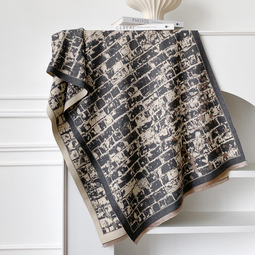 Scarf women's winter explosion imitation cashmere student warm scarf fashionable versatile shawl