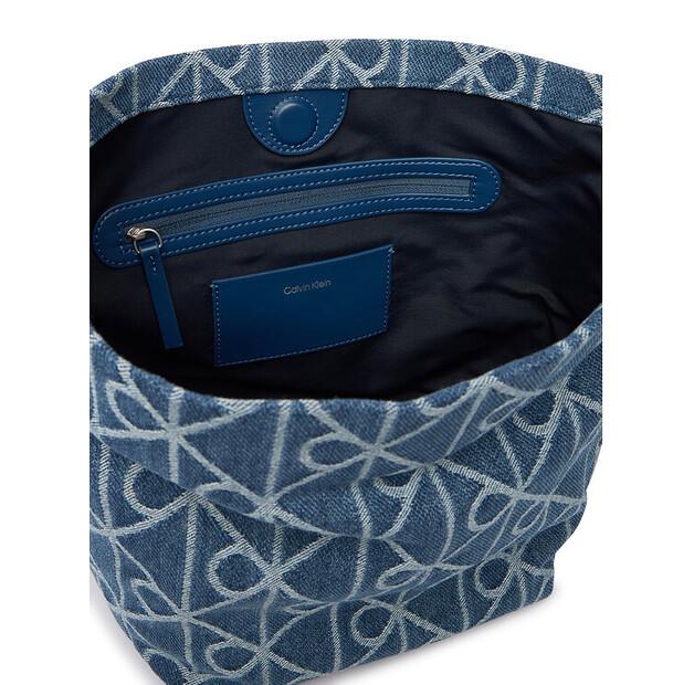 Сумка Calvin Klein Emblem Aop Denim Bucket