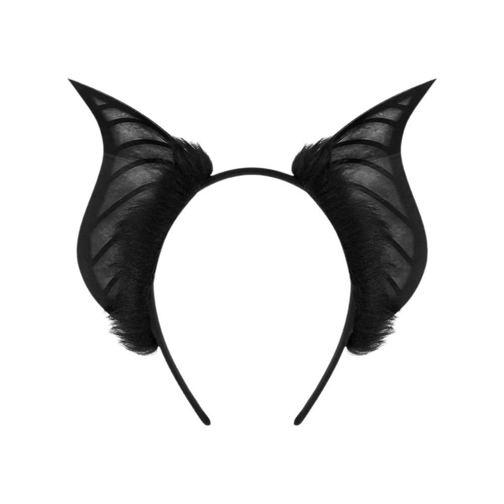 Animal Beast Ears Bat Ears Headband Furry Halloween Hairband  Adults чёрный