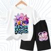 Summer Fashion Girls Casual T Shirt Sets Cartoon Printed Kids Fashion Outfits Children's O Neck Short Sleeve Tops Shorts 2pcs