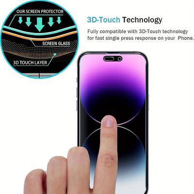 3PCS Tempered Glass Screen Protector For Iphone 11 12 13 Mini 14 Pro XS Max X XR 6 6S 7 8 Plus SE2 SE3
