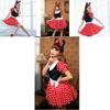 Elegantes Sexy Damen Kostüm für Erwachsene mit Cartoon Minnie Maus und Punkten für Halloween