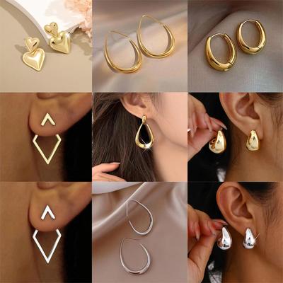 Einfache geometrische Ohrringe im französischen Stil für Frauen, modisch, luxuriös, Tropfenohrring, für den Alltag, Party, Urlaub, Schmuck, Geschenke