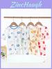 Baby Summer Long Sleeve Cotton Swaddle Romper With Snaps For Newborns