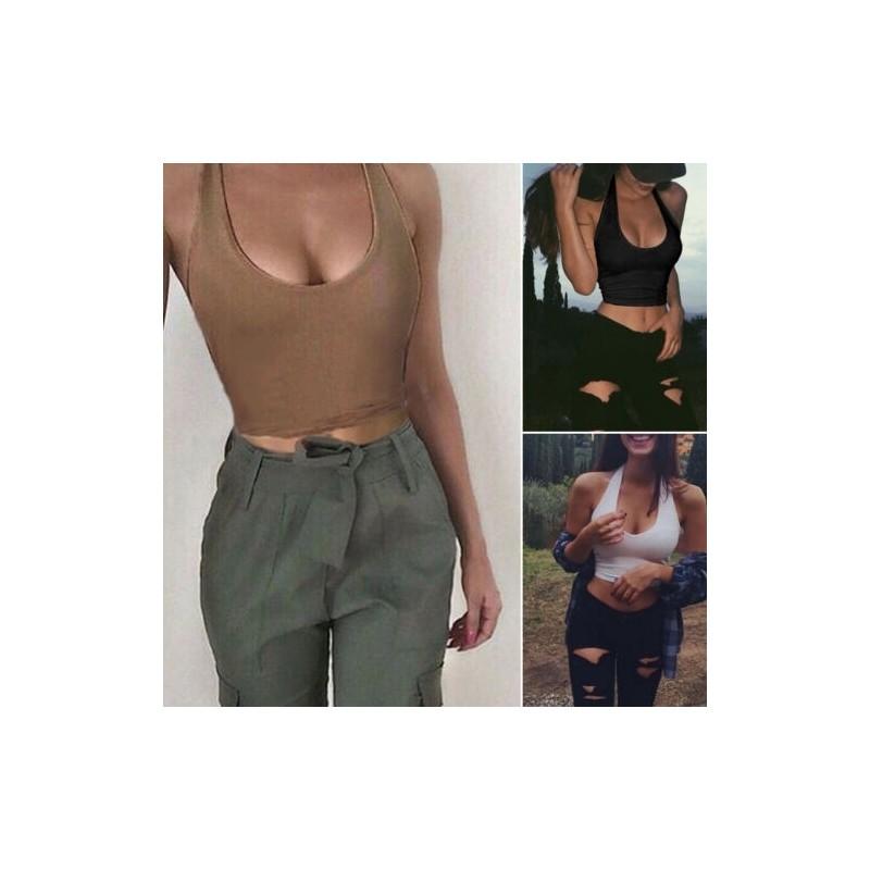 Premium Quality Women's Summer Crop Tops Sleeveless Casual Blouse For Effortless Style