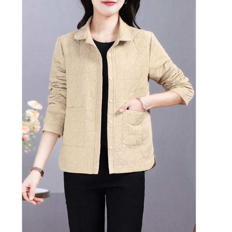 Middle-aged Mother's Jacket Casual Autumn Short New Loose Fashionable Foreign Temperament Versatile Short Top for Women