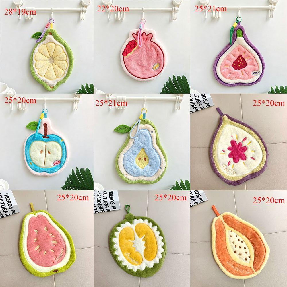 Quick-Dry Hand Towel Fruit Design Bathroom Towel New Kitchen Towel