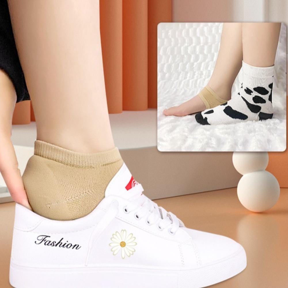 Nytt Silikon Hälskydd Fuktgivande Anti-Sprickor Skosulor Smärtlindring Polyester Silikon Hälskydd Häl