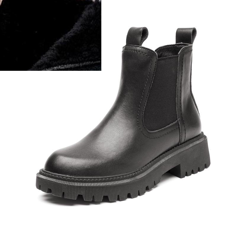 Fashion AIYUQI Women's Chelsea Boots Genuine Leather New Autumn Winter Fashion Women's Ankle Boots Retro Winter Boots Ladies WHSLE MTO
