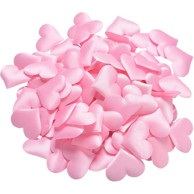 AKOAK 100 Pcs Love Heart Shaped Sponge Petals Handmade DIY Petal Birthday Table Wedding Party Supplies Decoration (Rose red)