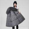 Women's Hair Collar Hooded Windproof Lightweight Thickened Fluffy Warm Warm Cold Medium-length Casual Sports Jacket Parka Cotton Jacket