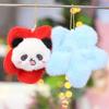 Cute Sunflower Panda Pendant Plush Toy Doll Giant Panda Bag Hanging Keychain
