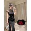 High-end Evening Dress, Elegant Temperament and Thin Art Test Banquet, Wedding Birthday Host, Hot Diamond Fishtail Dress