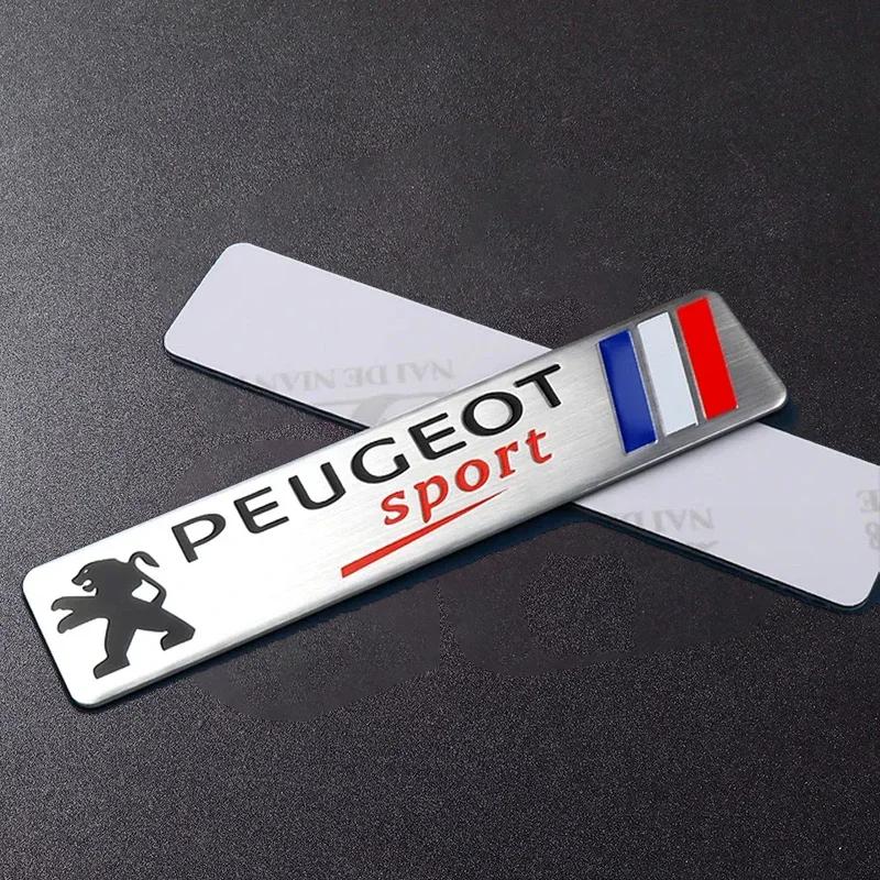 For Peugeot 2008 208 308 508 4008 408 3008 307 207 107 607 106 5008Car Styling Sticker 3D Aluminum Tail Emblem Badge Body Decal ENH5