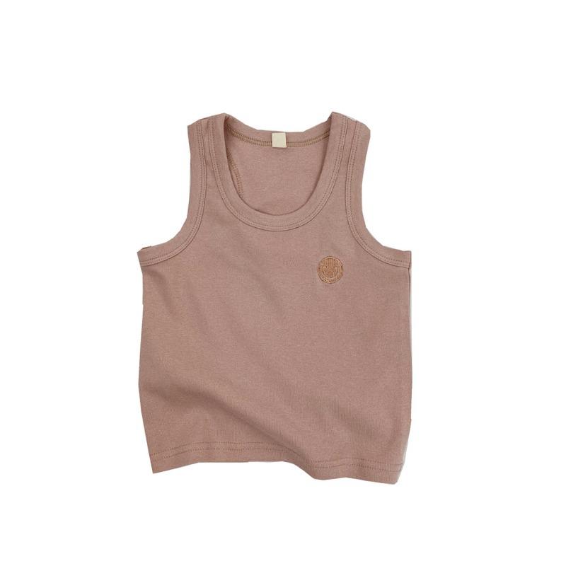 Kids Summer Thin Round Neck Cotton Sleeveless Tank Top For Toddler Boys And Girls